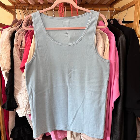 The Pleasing Ribbed Tank Top in Blue Size XL Brand New - Picture 9 of 11